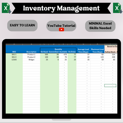 Inventory ReOrder based on Lead Time (Excel)