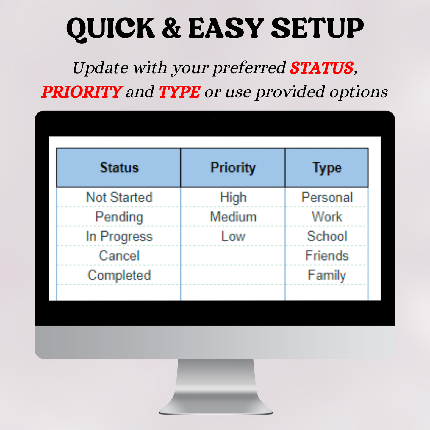 Task Tracker (Google Sheets)