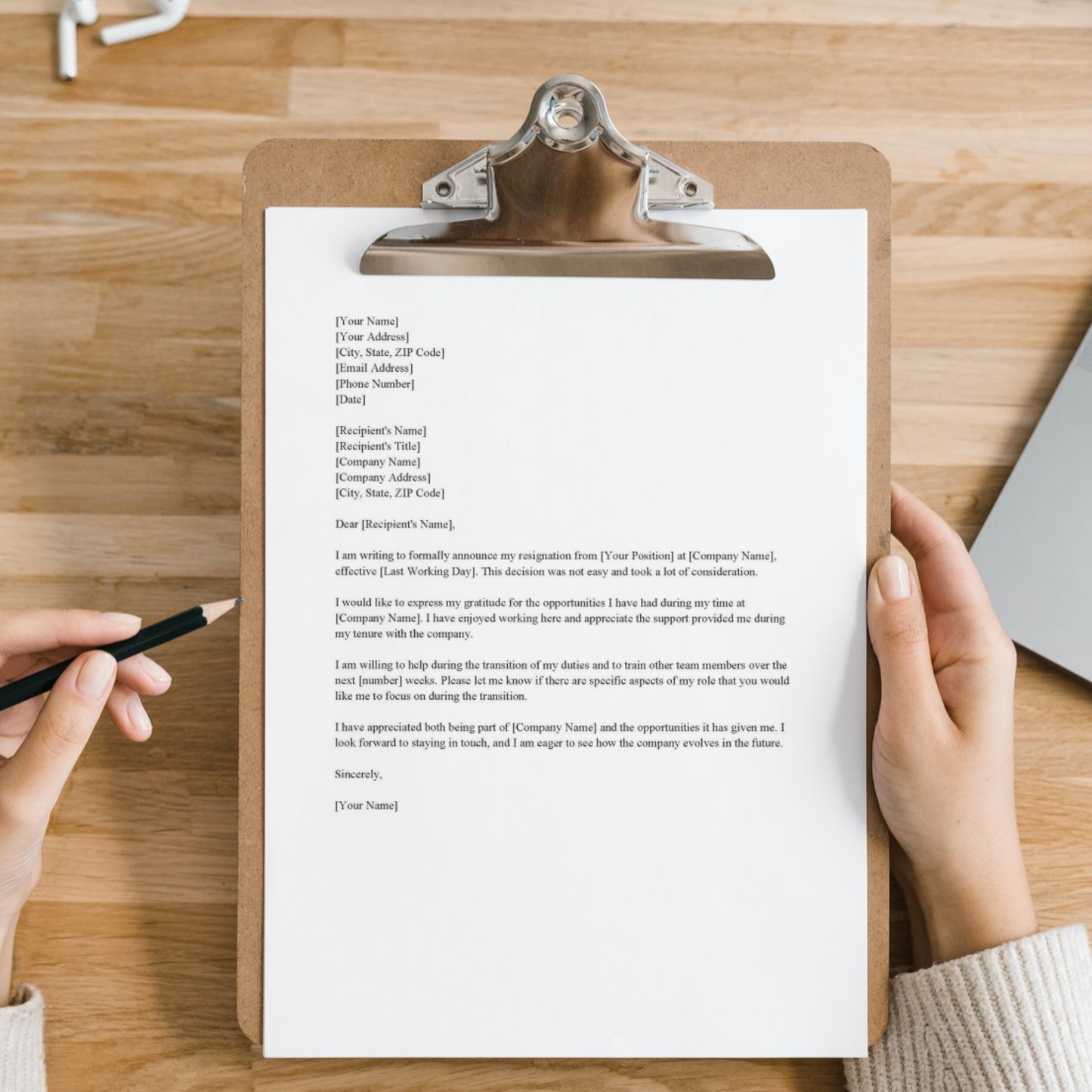 Resignation Letter (Word and Google Docs)