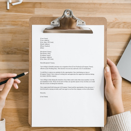 Resignation Letter (Word and Google Docs)