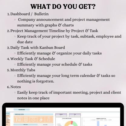 Project Management Spreadsheet (Google Sheets)