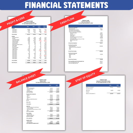 Financial Statement Template (Google Sheets)