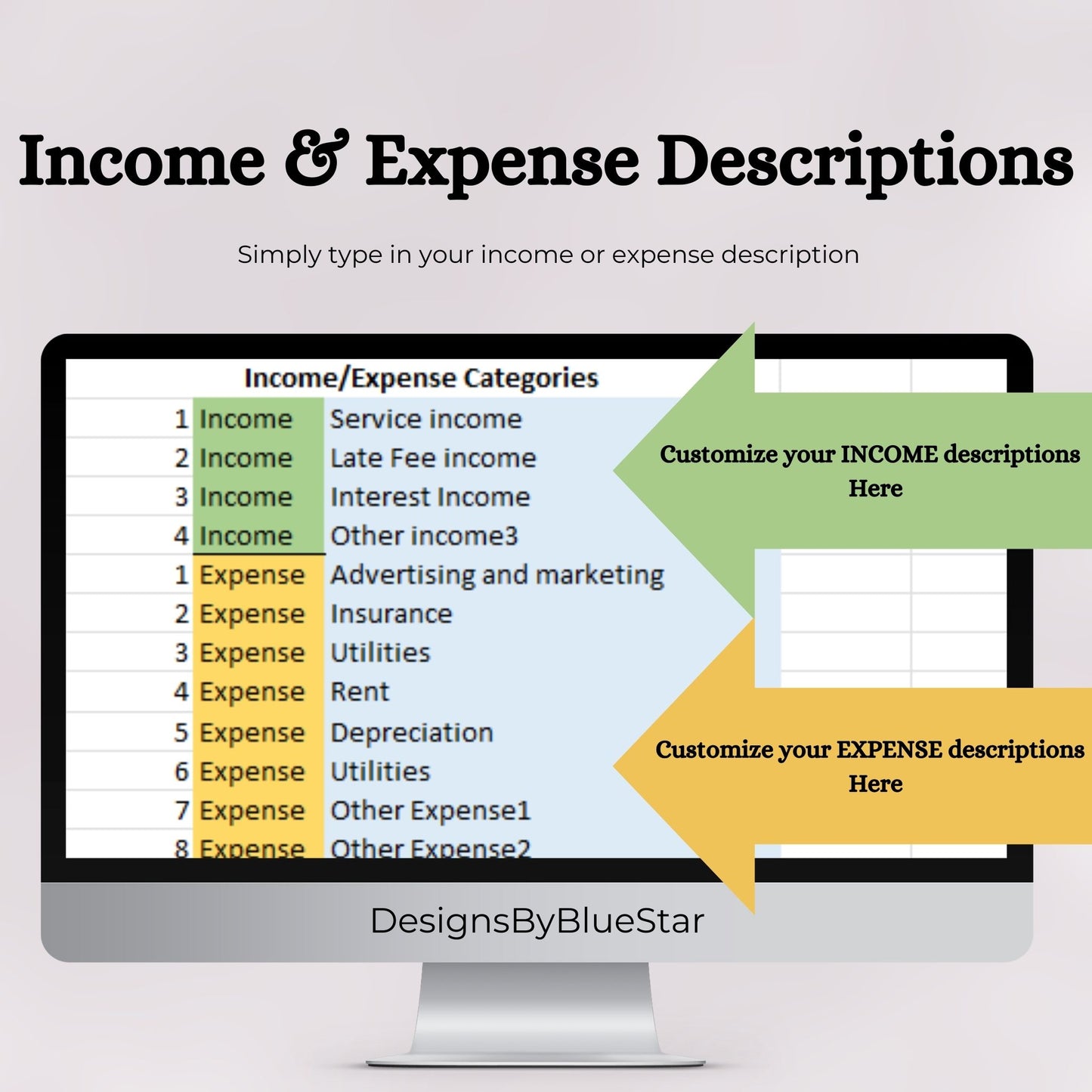 Profit and Loss Statement with Transactional Data (Excel)