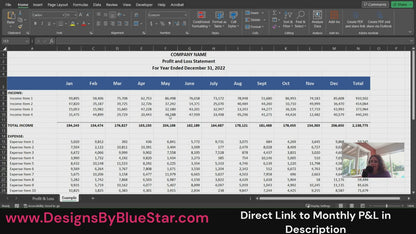 Monthly Profit & Loss (Excel)